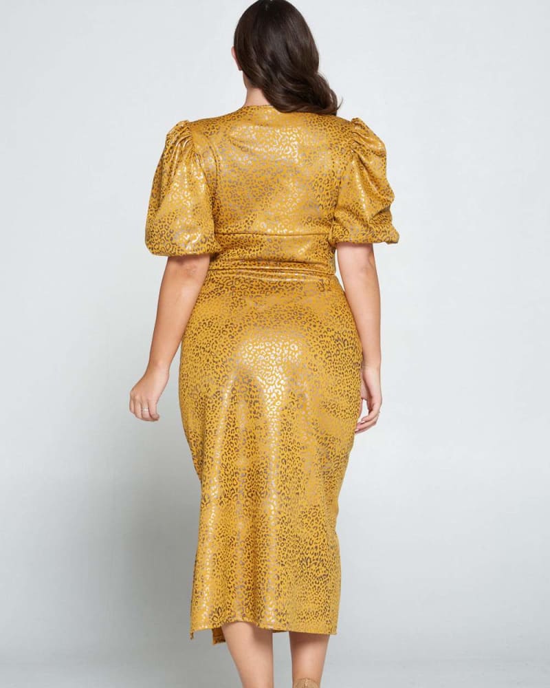 Cheetah midi skirt yellow top sales